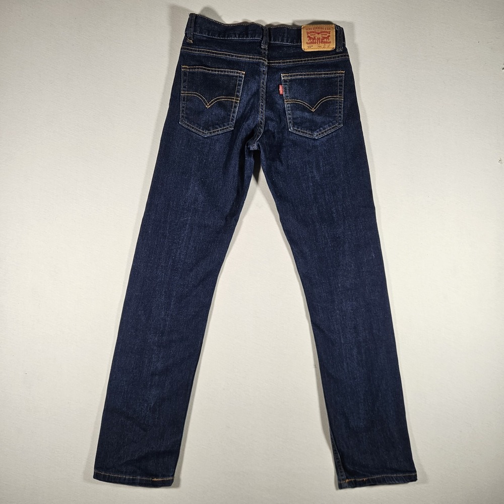 Levi's Jeans 502‎ Regular Taper Boys  14 Reg 27x27 Dark Wash - Picture 3 of 10